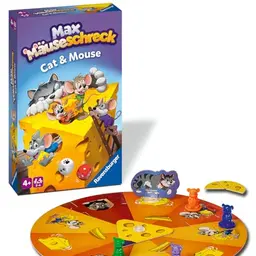 Ravensburger Max Mäuseschreck - Katz & Maus Spiel für Kinder ab 4 Jahren, 2-4 Spieler