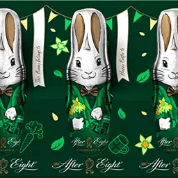 NESTLÉ AFTER EIGHT Mini-Osterhasen, 3x20g einzeln verpackte Schokoladenhasen