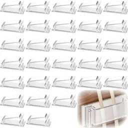 Kabelhalter 30 Stück, selbstklebend, transparent - Kabelclips für Heim und Büro