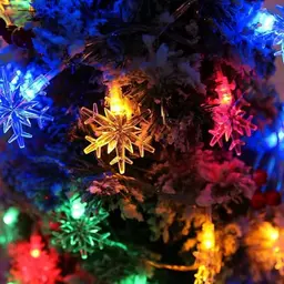 3M LED Schneeflocke Lichterkette - Außen & Innen Weihnachtsdekoration
