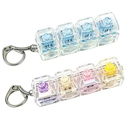 2er Set Tastatur Fidget Spielzeug, Tragbarer Schlüsselanhänger für Stressabbau im Büro & Alltag