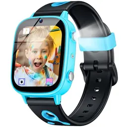 Smartwatch für Kinder: 1,8" HD Touchscreen, 26 Spiele, Kamera, Pedometer, Wasserdicht, Robustes Geschenk für Jungen und Mädchen
