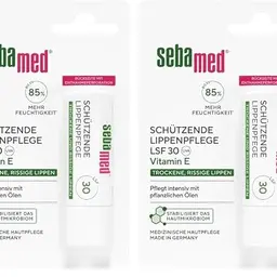 Sebamed Lippenpflegestift mit Lichtschutzfaktor 30, pflegt bei trockenen und rissigen Lippen, ohne Mineralöle, 2 Stück
