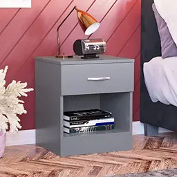 Vida Designs Kommode mit Schublade - Grau - Ideal für Schlafzimmer