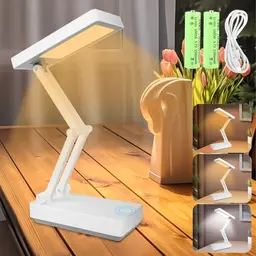 VFANDV Faltbare LED Tischlampe, Kabellos, Dimmbare Tischleuchte mit 3 Lichtmodi – Ideal für Schlafzimmer und Lernen