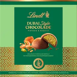 Dubai Style Pralinés | 90g mit Vollmilchschokolade, Pistazien, Mandeln & Kadayif-Füllung