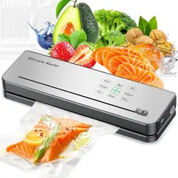 ESoundvol 8-in-1 Vakuumierer mit Cutter, LED-Anzeige & Frischhaltung für trockene & feuchte Lebensmittel – 10 Taschen