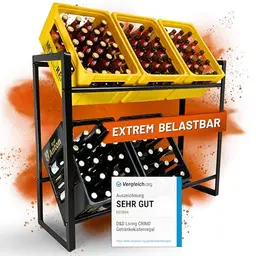 D&D Living® CRINO Getränkekistenregal 6 Kisten | Original Getränkeregal aus Österreich | Maximale Stabilität