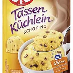 Dr. Oetker Tassenküchlein Schokino 12er Pack, Vanille-Schokoladen-Kuchen für die Mikrowelle