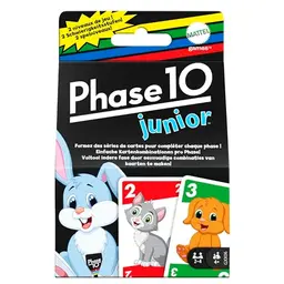 Mattel Phase 10 Junior - Tierkarten, für 2-4 Kinder ab 4 Jahren