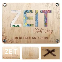 Sztqqing Gutscheinverpackung aus Holz - Geschenk für Weihnachten, Geburtstag, Hochzeit und Reisen