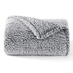 BEDSURE Kuscheldecke Grau - Flauschige Winterdecke für Couch, 150x200 cm