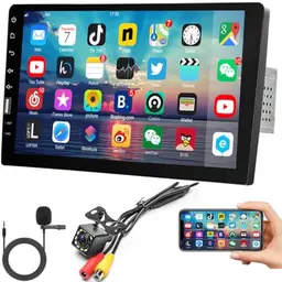 Fuluku 1 Din Autoradio 9 Zoll Bluetooth mit Touchscreen und Rückfahrkamera