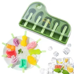 5 Silikon Eisförmchen für Kinder - BPA-frei, wiederverwendbare Popsicle Formen