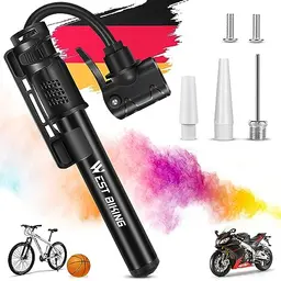 Mini Fahrradpumpe aus Aluminium, tragbare Handpumpe für alle Ventile, schnelle Reifenaufblasung für MTB und Rennräder
