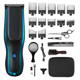 WAHL Self Clip 360 Clipper Kit - kabellose Haarschneidemaschine mit 10 Kämmen, USB-Ladung, waschbarem Schneidsatz und leichtem Design