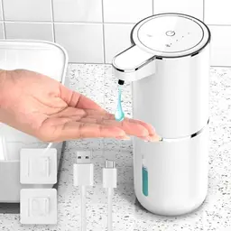 Automatischer Seifenspender 380ml mit Sensor, USB wiederaufladbar, wasserdicht für Küche, Bad und mehr