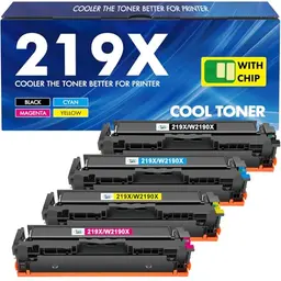 HP 219X/219A Toner 4er-Pack für Color LaserJet Pro MFP 3302 Serie, Schwarz, Cyan, Magenta, Gelb, mit Chip