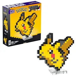 Pokémon Pikachu Pixel Art Figur - Retro-Look mit Wandmontage, für Sammler und Baumeister