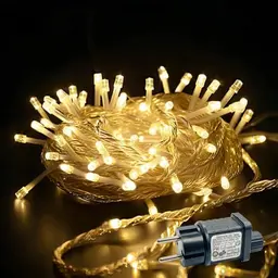 YJY LIGHT Außen-Lichterkette 25m mit 200 LED, warmweiß, wasserdicht IP44, 8 Modi, Timer & Memory, für Garten, Balkon & Terrasse