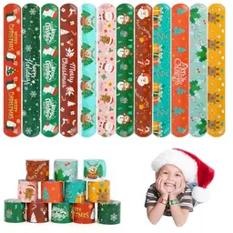 EDWINENE 48 Stück Weihnachts-Armbänder Set für Kinder, Spielzeug ab 3 Jahren, ideales Geschenk