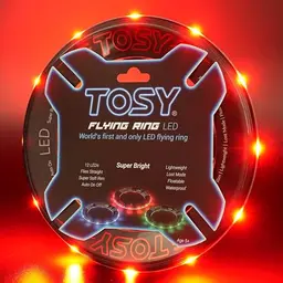 TOSY Flying Ring mit 12 LEDs – wasserdicht, sicher, leuchtend, für Pool, Strand & Camping