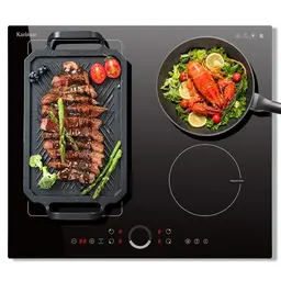 Karinear Induktionskochfeld 4 Platten 60 cm mit Flexzonen, Timer, Booster und Kindersicherung, 7200W