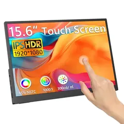 Kyyivwine 15 Zoll Tragbarer Touchscreen Monitor mit HDMI & USB-C für Laptop, PC, Mobiltelefone, Xbox, PS5