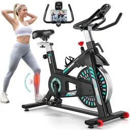 Heimtrainer Fahrrad Riksion - bis 140 kg belastbar, verstellbarer Widerstand, mit Transportrollen