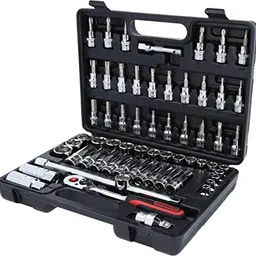 KS Tools 3/8 Zoll Steckschlüssel-Satz 61-tlg. mit Umschaltknarre und hochglanzverchromtem Finish