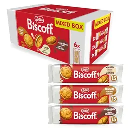 Lotus Biscoff Doppelkeks Variety Pack - 3 Sorten, 6 Packungen à 150g, ohne Farbstoffe