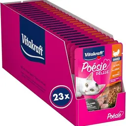 Vitakraft Poésie Délice Katzennassfutter mit Pute, Vorratspackung (23x 85g)