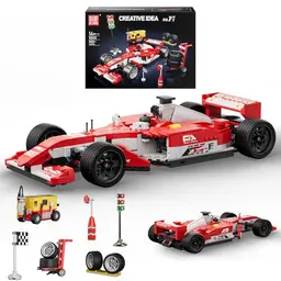 Mould King 10035 Formel 1 Rennwagen Klemmbausteine Modell für Erwachsene (1603 Teile)