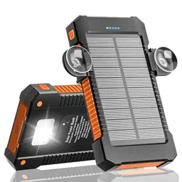 Solar Powerbank 26800 mAh mit Saugnapf und 3 USB-Anschlüssen - Wasserdichtes Outdoor Ladegerät für Handy