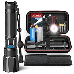 GEARLITE LED Taschenlampe, 12000 Lumen, 5 Modi, wasserfest, batteriebetrieben, ideal für Camping & Outdoor