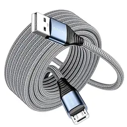 Bohconn Micro USB Kabel 3M - Nylon High Speed Ladekabel für Android Smartphones - Grau