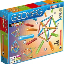 GEOMAG Classic Confetti 35-teiliges Magnetspielzeug für Kinder, ideal für Jungen und Mädchen von 5 bis 13 Jahren