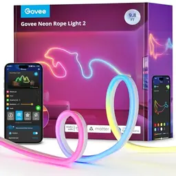 Govee Neon Rope Light 3m - RGBIC LED Streifen für Schlafzimmer und Gaming Wanddekoration, Kompatibel mit SmartThings, Alexa & Google Assistant