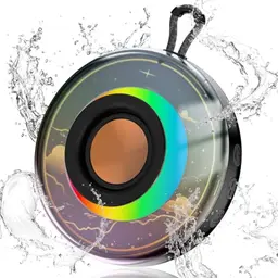 Kabelloser Bluetooth Lautsprecher mit LED, wasserdicht, HD Sound, starker Bass - Ideal für Outdoor und Reisen
