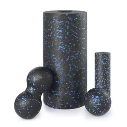 Faszienrolle Set: große & kleine Rolle, Erdnussball, Einzelball für Massage und Muskelentspannung inklusive Tasche