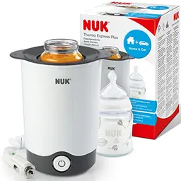NUK Thermo Express Plus Flaschenwärmer, tragbar, schnelles Erwärmen von Nahrung in 90 Sekunden
