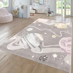TT Home Kinderzimmerteppich Modern Soft, Grau, 80x150 cm
