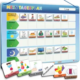 LIKARTO Kinder Routine Planer - Montessori Magnettafel für Struktur im Alltag - individuell anpassbar