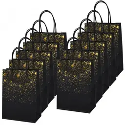 Cozlly 10er Set Papiertüten für Geschenke und Süßigkeiten, wiederverwendbar, mit Griffen, ideal für Kindergeburtstag