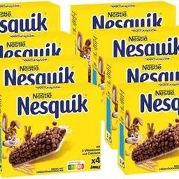 NESTLÉ NESQUIK Müsliriegel mit Vollkorn-Weizen & Kakao, 8er Pack (4 x 25g)