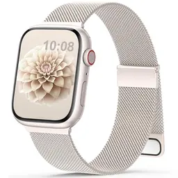 Jiamus Magnetisches Edelstahl-Armband für Apple Watch 40mm 41mm 38mm – Ersatzarmband für Damen und Herren
