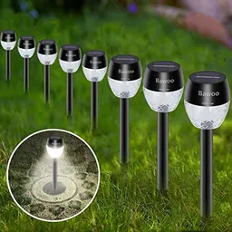 Bawoo Solarlampe für Außen - Wasserdichte LED Gartenleuchte für Terrasse und Garten (8er Set)