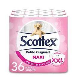 Scottex Pulito Gigante Toilettenpapier, 36 Maxi-Rollen