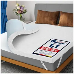 DOPEDIO Gel-Memory-Foam Topper 7,5cm - Waschbare Matratzenauflage für Boxspringbetten und Schlafsofas (140x200cm, Weiß)