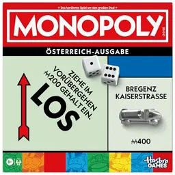 Monopoly Brettspiel mit Aufbewahrung und größeren Figuren - Deutsche Version